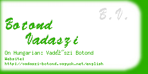 botond vadaszi business card